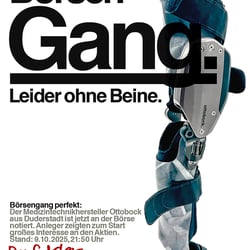 Börsengang – ohne Beine.