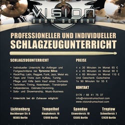 Vision Drumschool Plakat