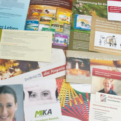 Printprodukte: Broschüren, Kataloge, Flyer, Folder etc.