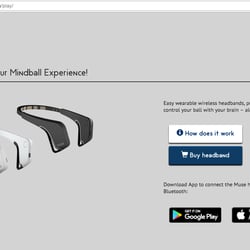 Mindball Play Game Website design and development – Mindball Play headband