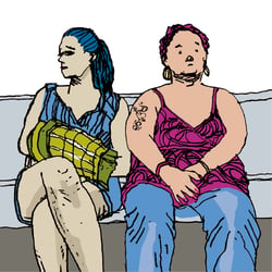 Frauen in der U-Bahn