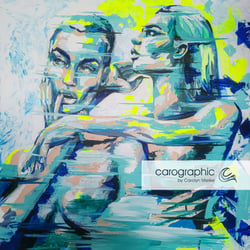 Popart Urbanart portraits painting – Porträt Malerei Kunst von Carolyn Mielke
