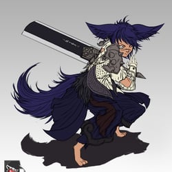 Cat Warrior Colored