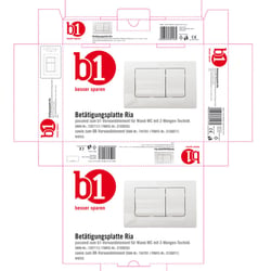 Verpackung für eine Betätigungsplatte