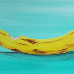 Banane mit Biss