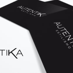 Diseño de logotipo y papelería comercial de AUTENTIKA, estilistas.