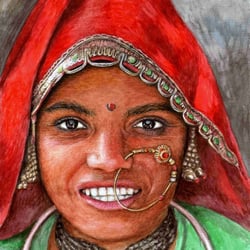 Nordinderin – Aquarell