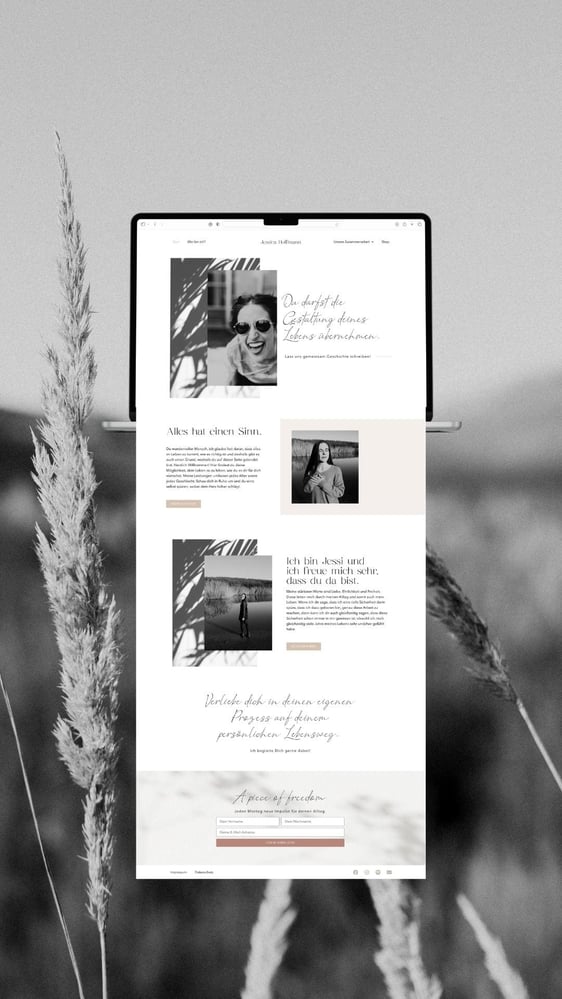 Jessica Hoffmann Website-Ansicht
