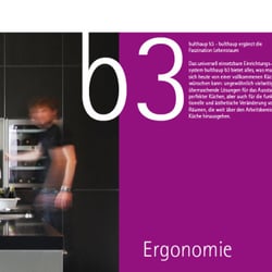 Visualisierung der klassischen bulthaup Themen Reduktion, Ästhetik und Ergonomie am Beispiel für Kunden realisierter Küchen