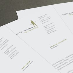 Geschäftsausstattung, Briefbogen Detail