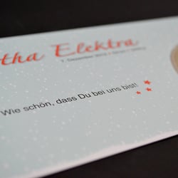 Geburtskarte | Schnee | mint