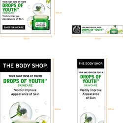 The Body Shop banners