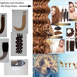 Erstellung von Einzelbildern und Composings für einen  Hairextensions Onlineshop