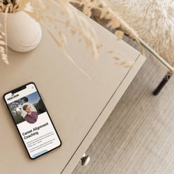 Handy-Ansicht der Website