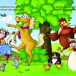 Kinderbuchillustration zur Zeichentrickserie „Die obercoole Südpolgang“ bekannt aus dem „Sandmännchen“.