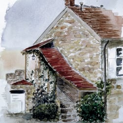 Aquarelle – Barbizon (Frankreich)
