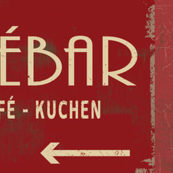 CaféBar Straßenschild