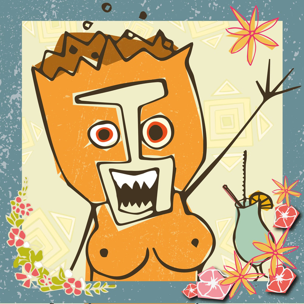 Tiki aus dem Konzept der 1,2,3, Tiki, Tiki!!! Pop-Up Bar 2019