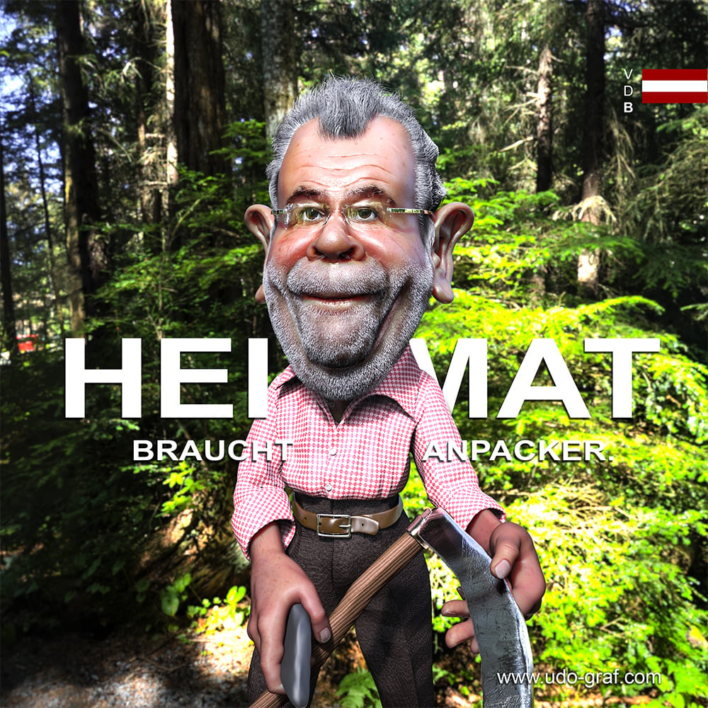 Karikatur Van der Bellen