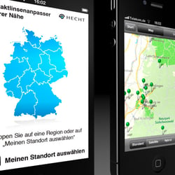 iPhone App für Hecht Contactlinsen Startbildschirm