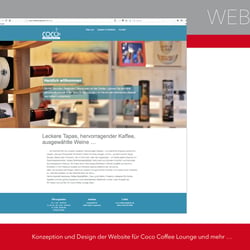 Website Coco Coffee Lounge und mehr … (Text und Umsetzung)
