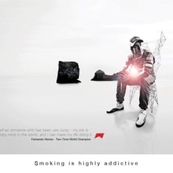 Print ad for Scuderia Ferrari Marlboro Team.