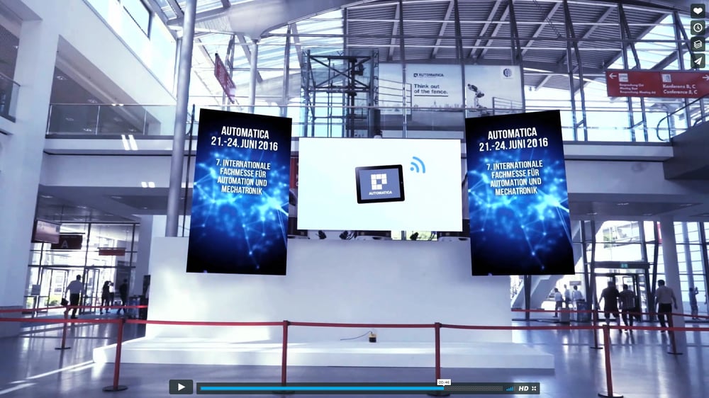 Multi-Screen Präsentation auf der Messe München