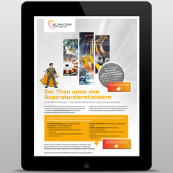 Landingpage für einen Industriekunden