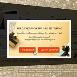 Douglas HbbTV Kampagne – Bestellbestätigung