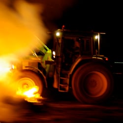 Brand im Dorf