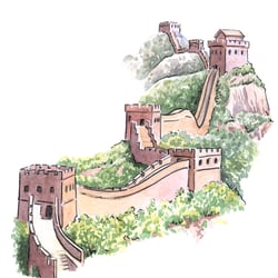 Chinesische Mauer Kindertischset