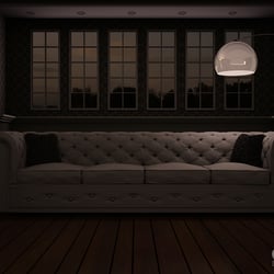 Chesterfield Couch | Nacht Szene