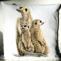 Kissen 40×40 cm „Erdmännchen“