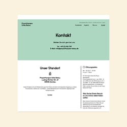 Neues Webdesign für die Physiotherapie U. Bielau