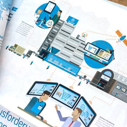 Illustrationen für  „WE“ (Mitarbeiterzeitung ThyssenKrupp) zum Thema „Stahlproduktion“