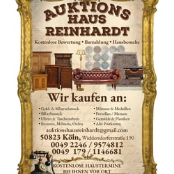 Zeitungsanzeige für Kunden mit Antiquitätenladen