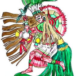 Tonatiuh, 30×20cm, Aquarelle, 2022