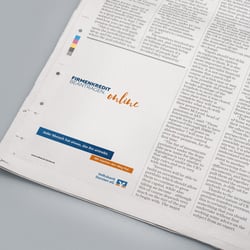 Zeitungsanzeige für den Firmenkredit Online der Volksbank Dorsten eG