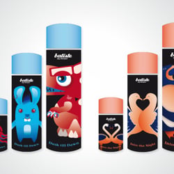 Batiste Trockenshampoo—Reise um die Welt. Flaschendesign.