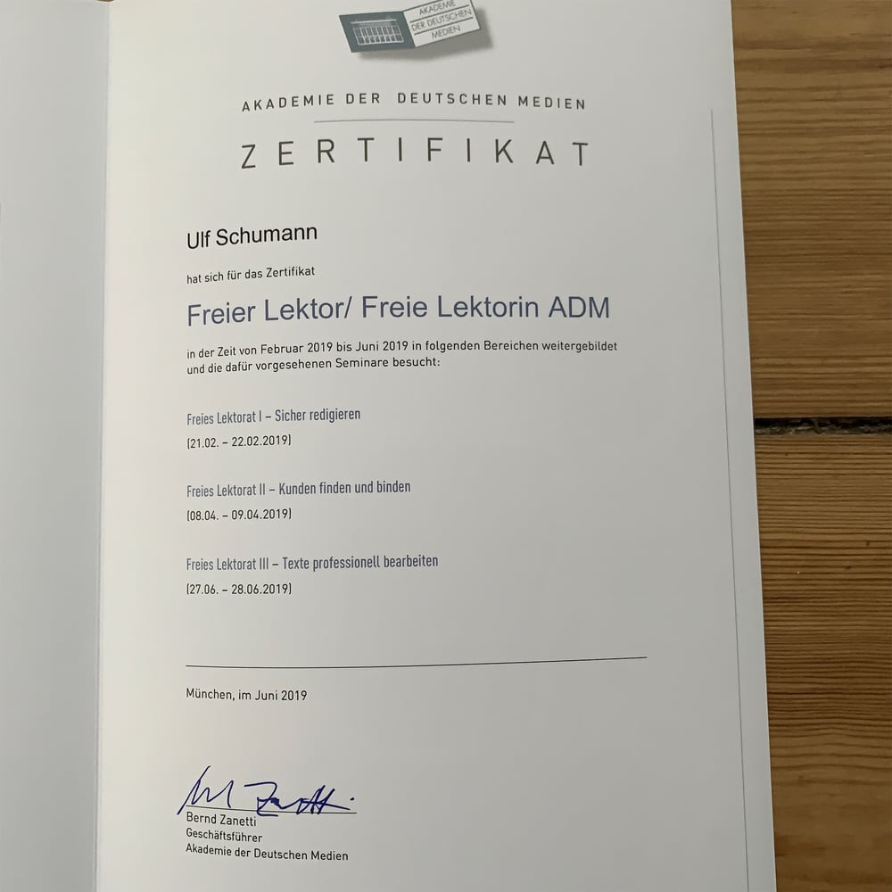 Zertifikat