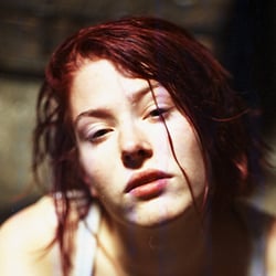 portrait of miriam (red)