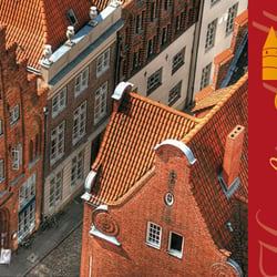 Lübeck-Karte mit Goldprägung