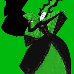 Illustration: Sternenfrau grün