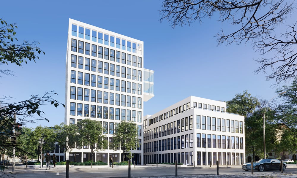 Architektur Rendering, Gebäudeensemble P43