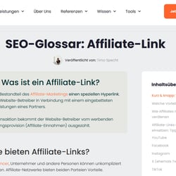 SEO-Glossar Affiliate-Link