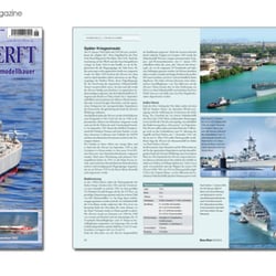 Editorial Design Seitenlayout – Titel und sechsseitiger Artikel