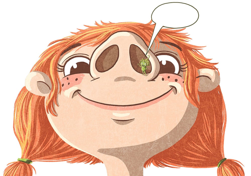 Kinderbuchillustration „Pim, der Popel – Die Reise ins Schnottaland“