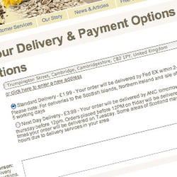 Haiths.com : Advanced shipping options and pricing system that changes according to weight, content, value, destination etc.