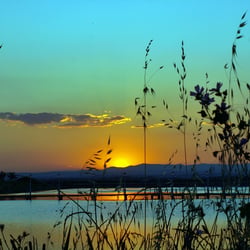 Sonnenuntergang über Etang du Grec in Palavas les Flots