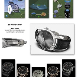 Auswahl 3D renderings von Uhren und Golf Caddy welche ich im Zeitraum von 2000 – 2007 erstellt habe.
